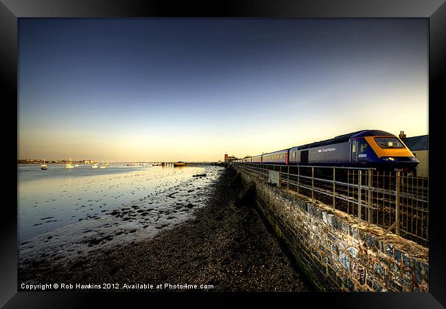 Speeding thro Starcross Framed Print by Rob Hawkins