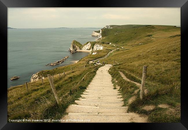 Jurassic Coastline Framed Print by Rob Hawkins