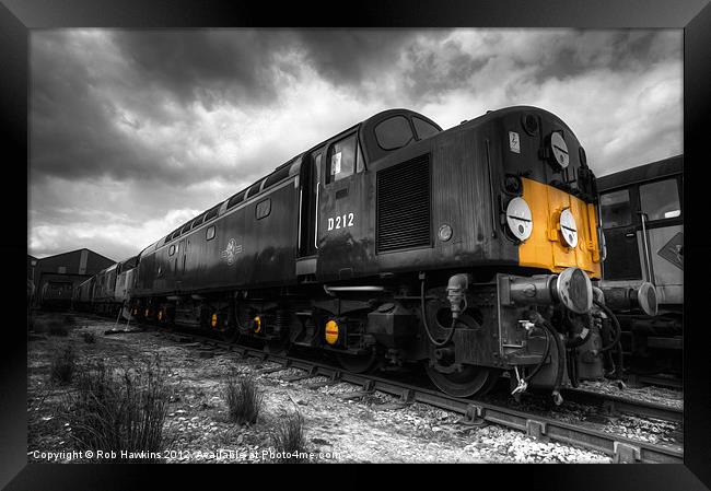The BR class 40 (mono) Framed Print by Rob Hawkins