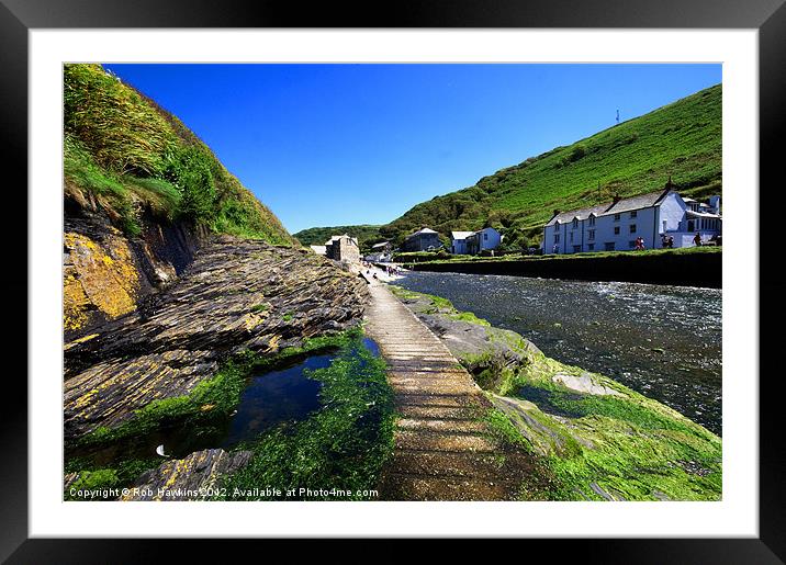 The River Valency at Boscastle Framed Mounted Print by Rob Hawkins