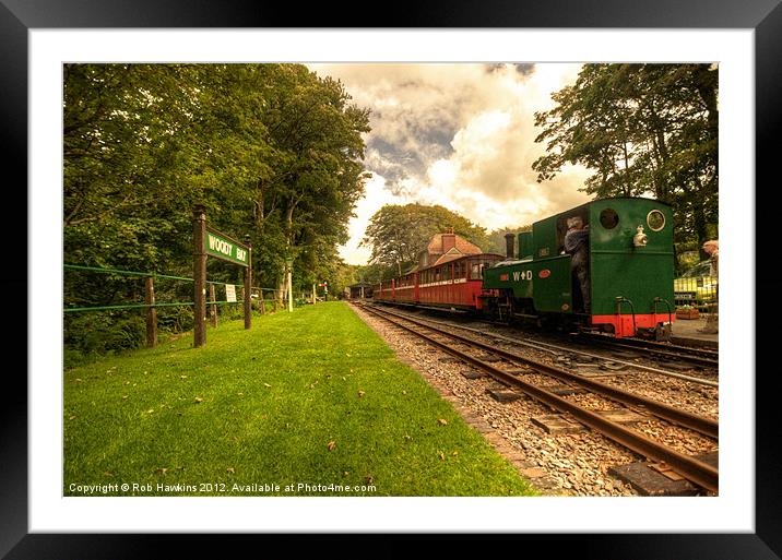 Woody Bay Station Framed Mounted Print by Rob Hawkins