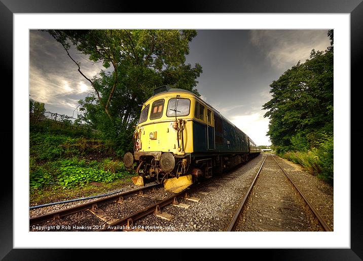 Class 33 at Bishop Auckland Framed Mounted Print by Rob Hawkins