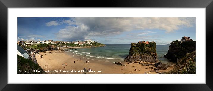 Panorama of Newquay Framed Mounted Print by Rob Hawkins