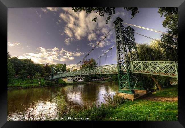 Footbridge over the Severn Framed Print by Rob Hawkins