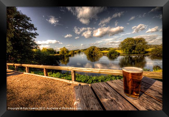 a Pint with a view Framed Print by Rob Hawkins