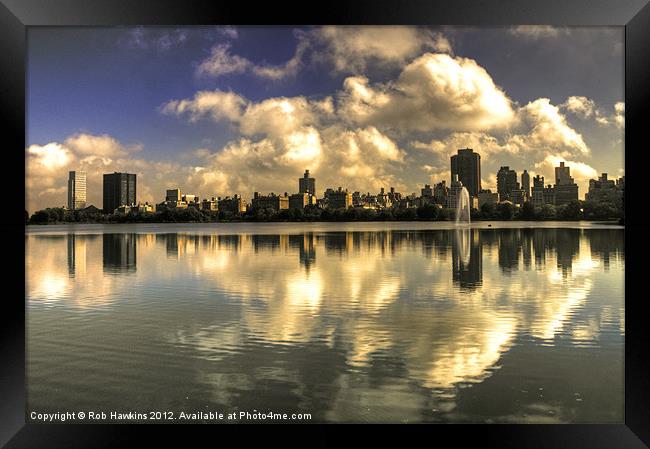 East Side Reflections Framed Print by Rob Hawkins