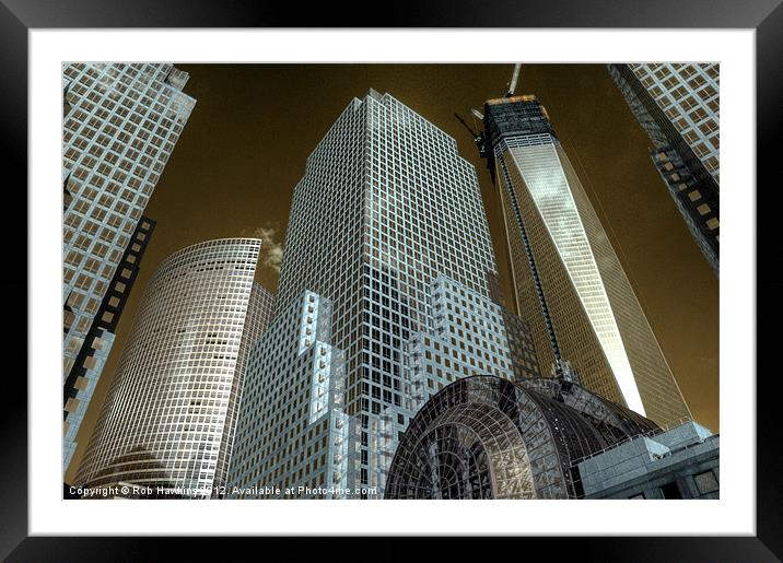 World Financial Centre 3 Framed Mounted Print by Rob Hawkins