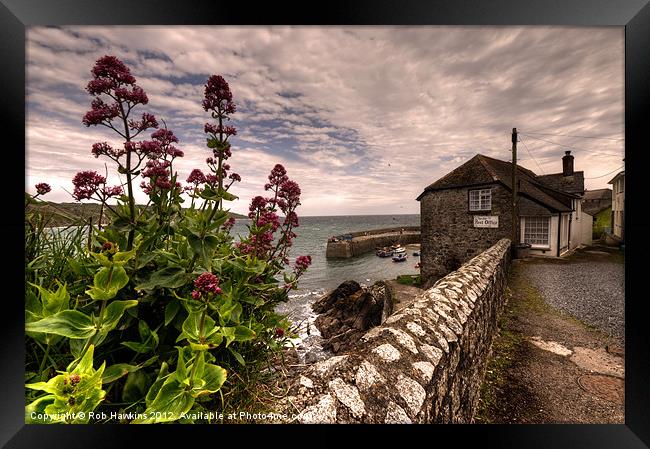 The Harbour at Coverack Framed Print by Rob Hawkins