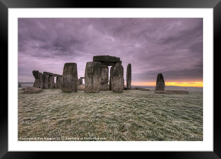 Dawn over the stones Framed Mounted Print by Rob Hawkins