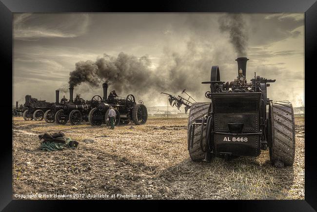 Steaming Giants Framed Print by Rob Hawkins