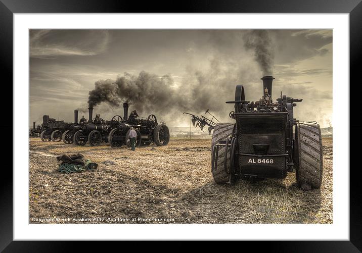 Steaming Giants Framed Mounted Print by Rob Hawkins