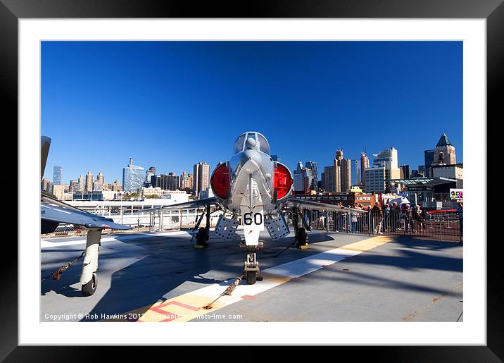 Intrepid Jet Framed Mounted Print by Rob Hawkins