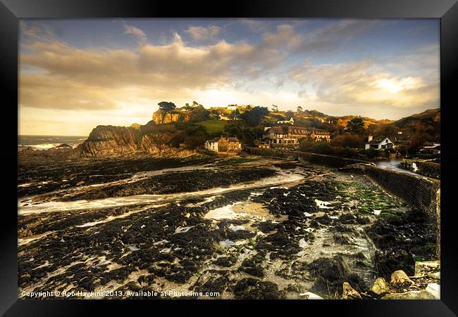 The Harbour at Lee Framed Print by Rob Hawkins