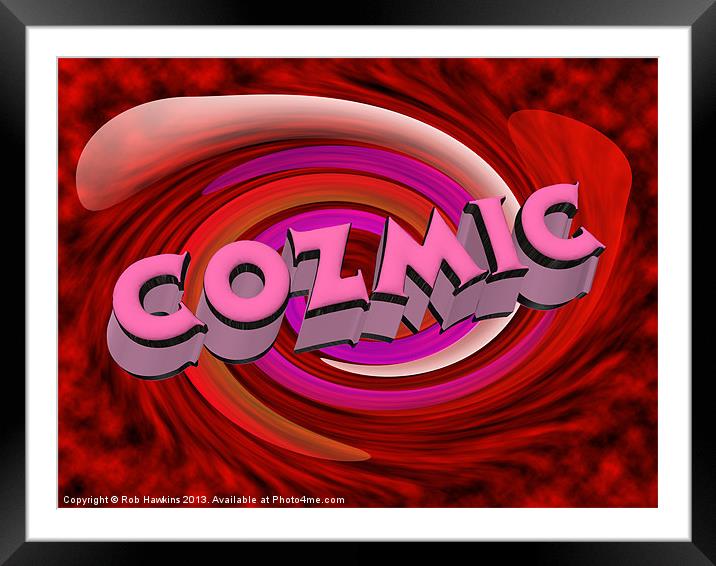 Cozmic Framed Mounted Print by Rob Hawkins