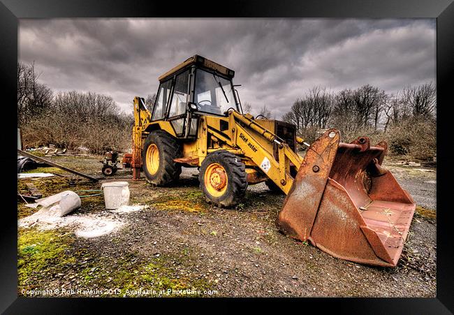 The Rusty DIgger Framed Print by Rob Hawkins