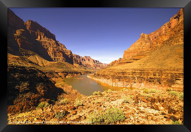 Inside the Canyon Framed Print by Rob Hawkins
