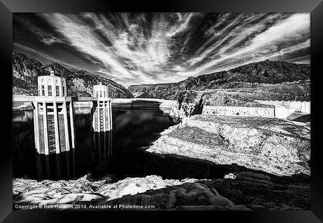 Hoover Dam Reservoir Framed Print by Rob Hawkins