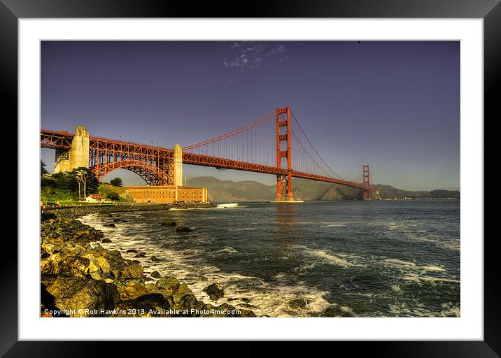 The Golden Gate Bridge Framed Mounted Print by Rob Hawkins