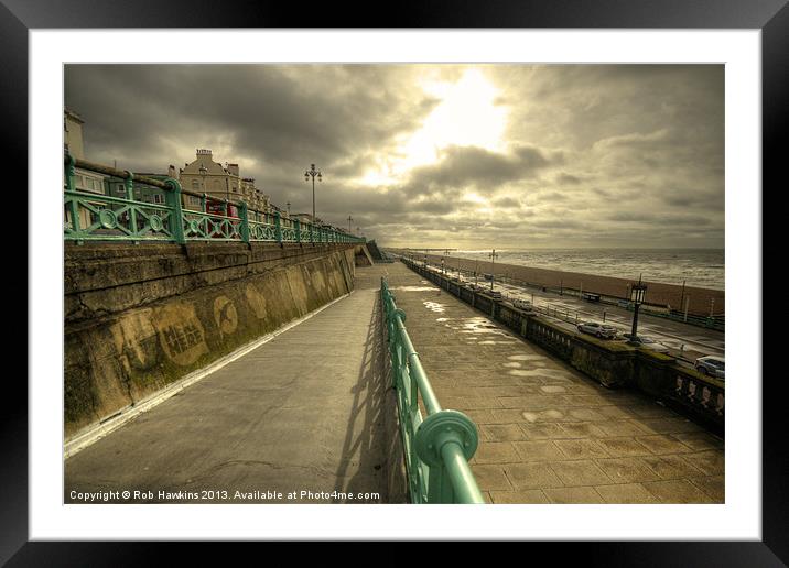 Brighton Promenade Framed Mounted Print by Rob Hawkins