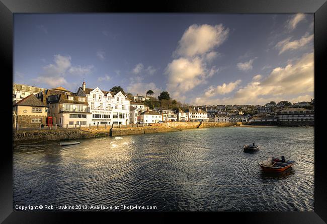 St Mawes Harbour Framed Print by Rob Hawkins