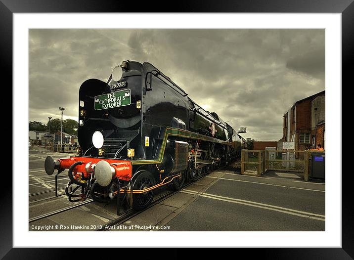 Clan Line at Exeter St Davids Framed Mounted Print by Rob Hawkins