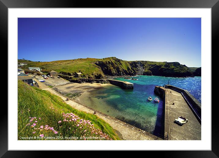 Mullion Cove Framed Mounted Print by Rob Hawkins