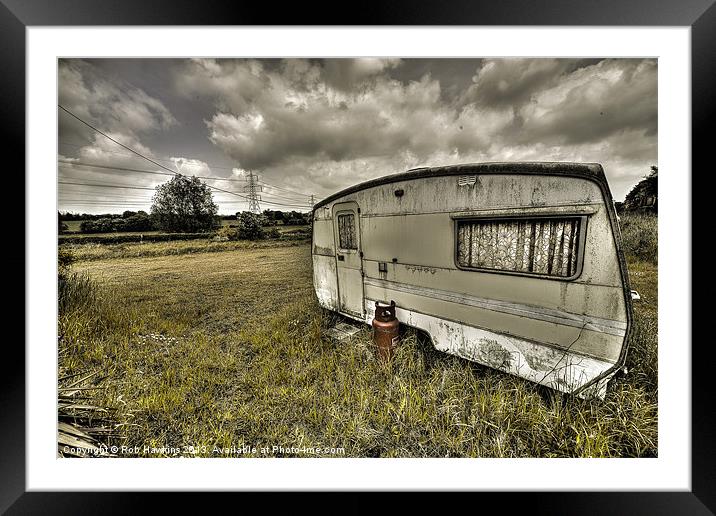 Caravan Framed Mounted Print by Rob Hawkins