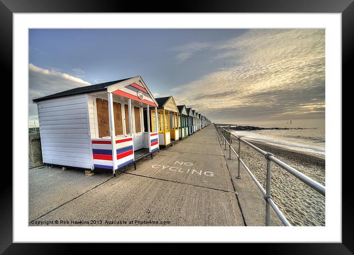 Southwold Beach Huts Framed Mounted Print by Rob Hawkins