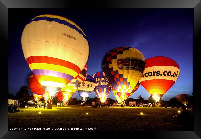 Night Glow Framed Print by Rob Hawkins