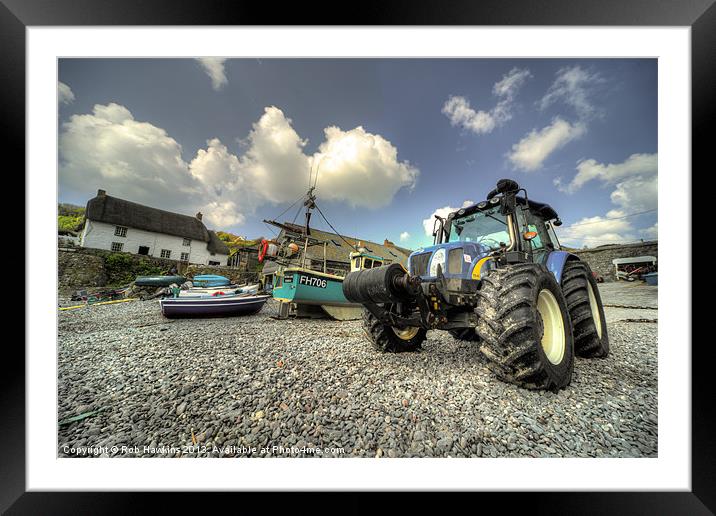 Sea Tractor Framed Mounted Print by Rob Hawkins
