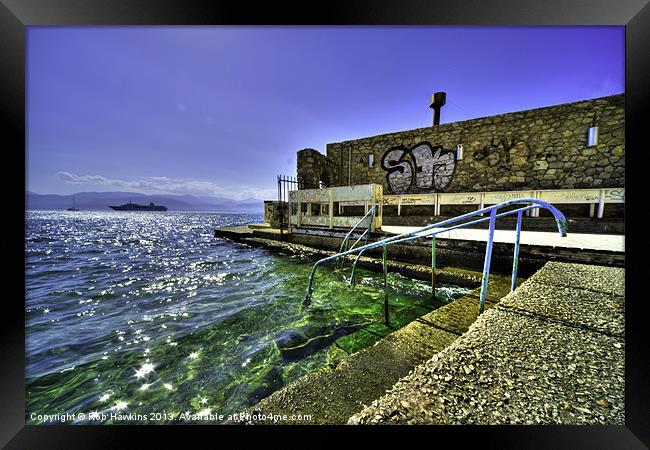 Steps to the sea Framed Print by Rob Hawkins