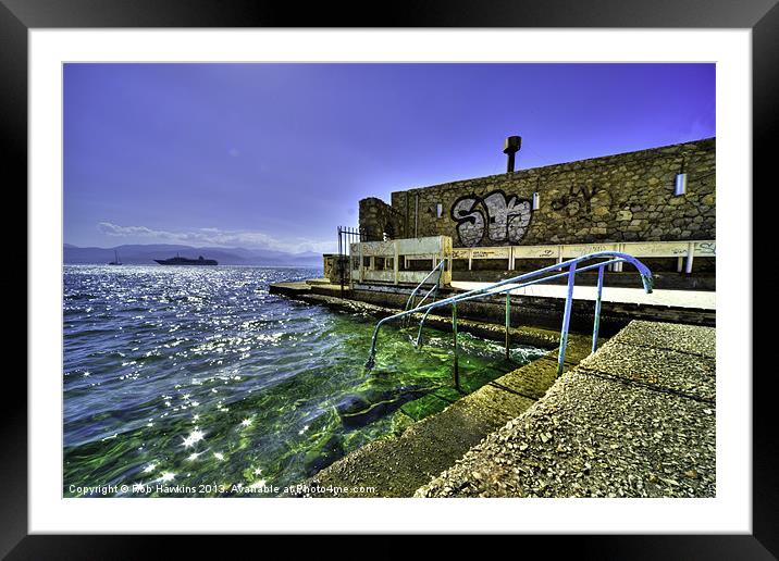 Steps to the sea Framed Mounted Print by Rob Hawkins