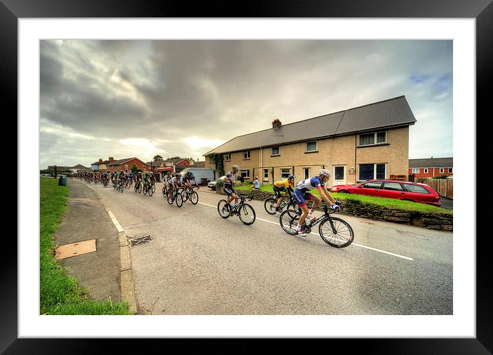 The Tour of Britain at Willand Framed Mounted Print by Rob Hawkins