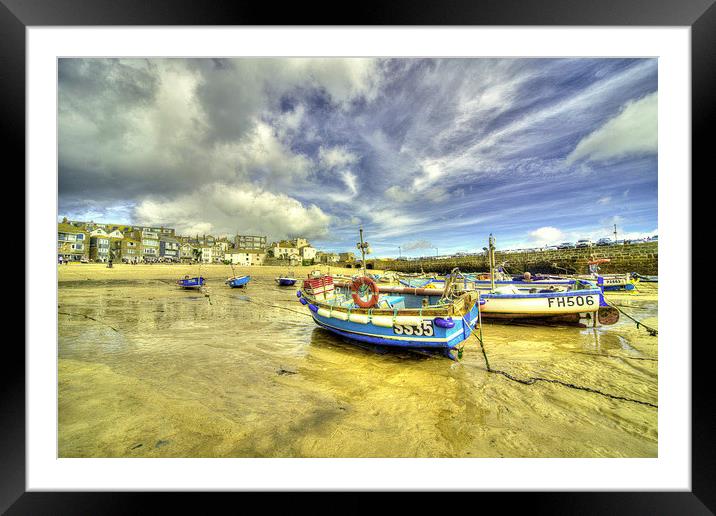 Boats at St Ives Framed Mounted Print by Rob Hawkins