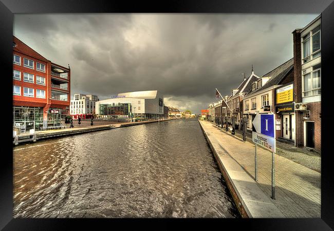 Stormy day at Alphen aan den Rijn Framed Print by Rob Hawkins