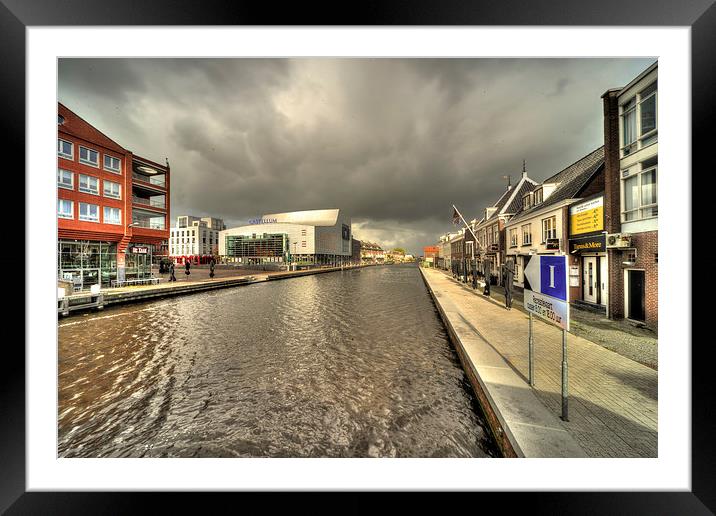 Stormy day at Alphen aan den Rijn Framed Mounted Print by Rob Hawkins