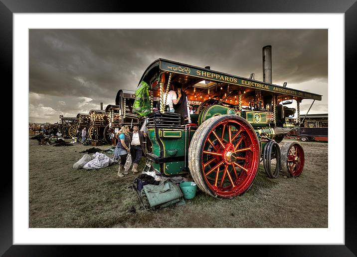 Showmans under a moody sky Framed Mounted Print by Rob Hawkins