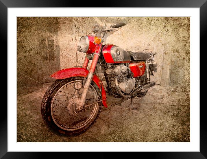 Honda CB175 Framed Mounted Print by Rob Hawkins
