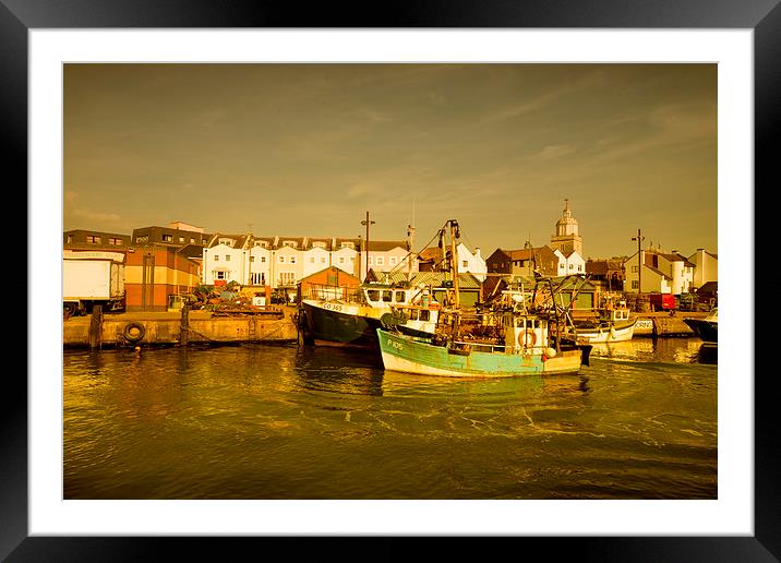 Trawlers at Portsmouth Harbour Framed Mounted Print by Rob Hawkins