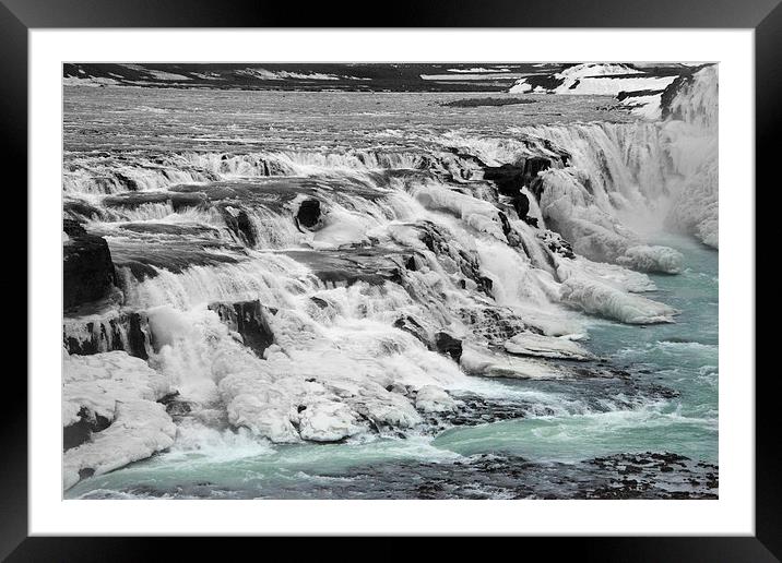 Frozen Falls Framed Mounted Print by Rob Hawkins