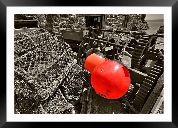 Cadgwith Buoys Framed Mounted Print by Rob Hawkins