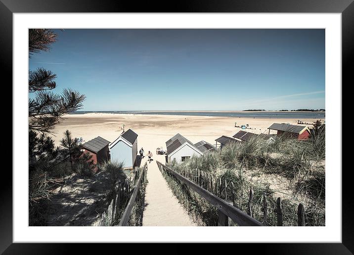 Wells Beach Framed Mounted Print by Rob Hawkins