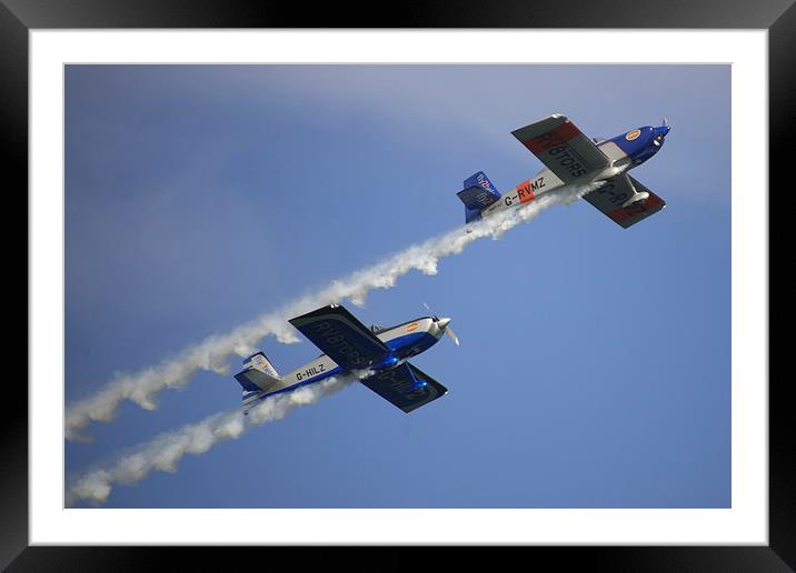 Stunt Planes Framed Mounted Print by Rob Hawkins