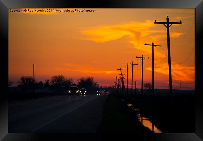 Arkansas sunset Framed Print by Rob Hawkins