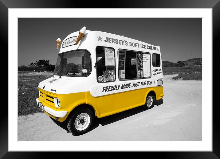 Respect to the man in the Ice Cream Van Framed Mounted Print by Rob Hawkins