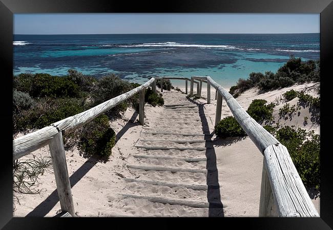 Sandy Steps Framed Print by Rob Hawkins