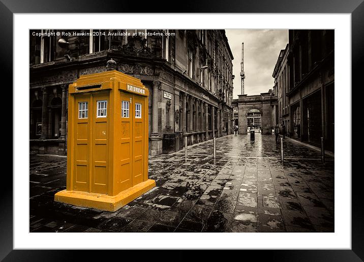  Golden Tardis  Framed Mounted Print by Rob Hawkins