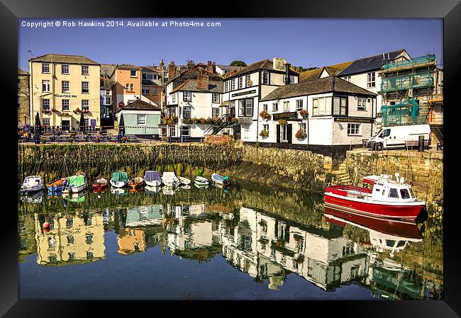  Falmouth Harbour Pubs  Framed Print by Rob Hawkins