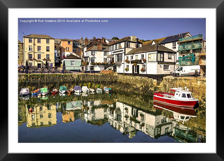  Falmouth Harbour Pubs  Framed Mounted Print by Rob Hawkins