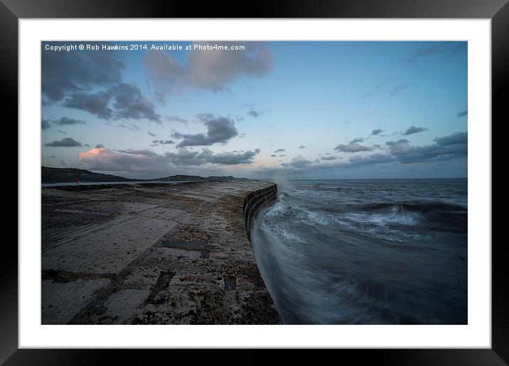  The Cobb at Lyme Regis  Framed Mounted Print by Rob Hawkins